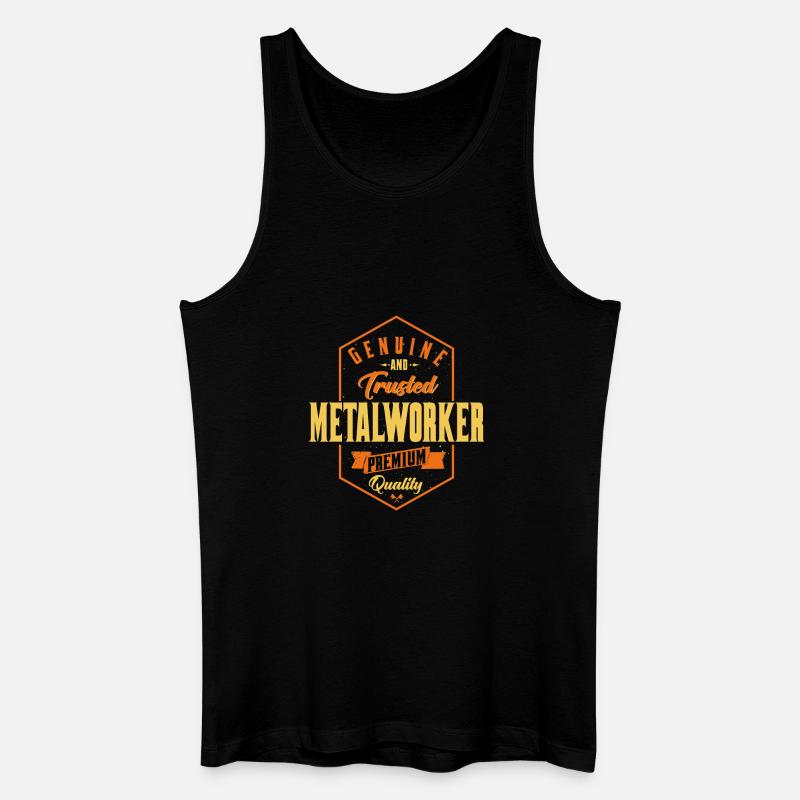 Genuine Trusted Metalworker Design - Männer Bio Tank Top - Schwarz