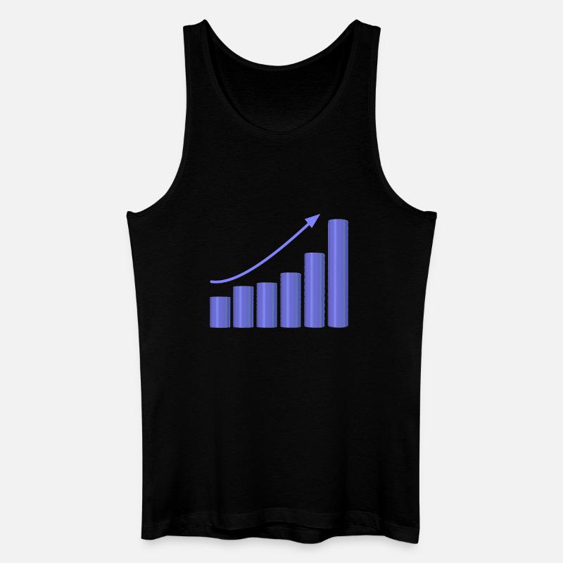 Wachstumsdiagramm mit dynamischer Steigung - Männer Bio Tank Top - Schwarz