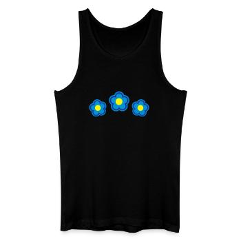 blumen sommer frühling - Männer Bio Tank Top - Schwarz - Vorne