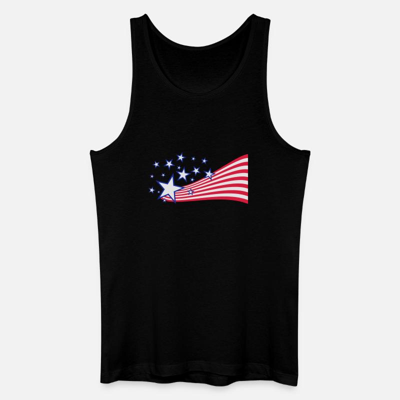USA Flagge - Männer Bio Tank Top - Schwarz