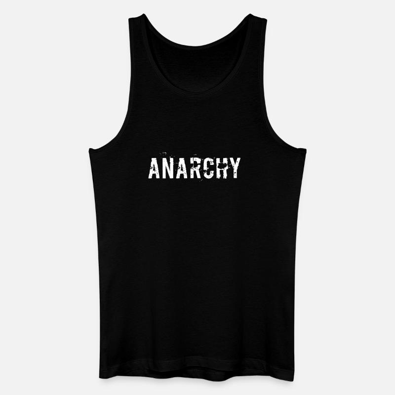 Anarchie - Männer Bio Tank Top - Schwarz