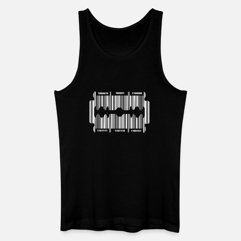 Rasierklinge mit Code - Männer Bio Tank Top - Schwarz