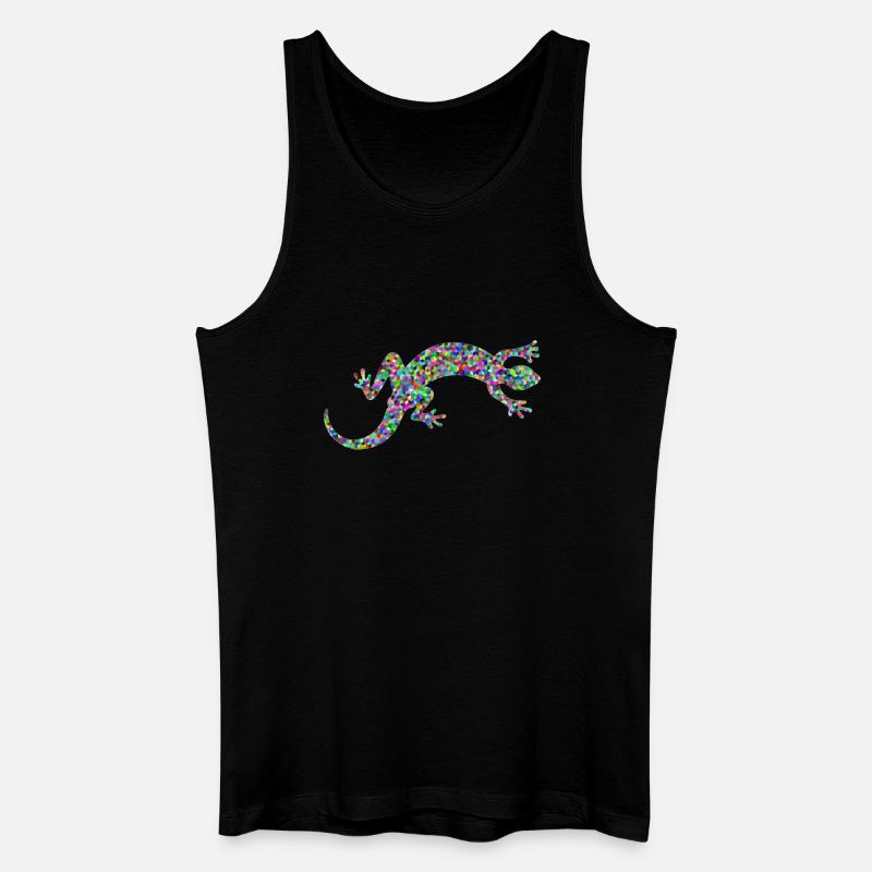 Gecko, Salamander, patterncontest - Männer Bio Tank Top - Schwarz