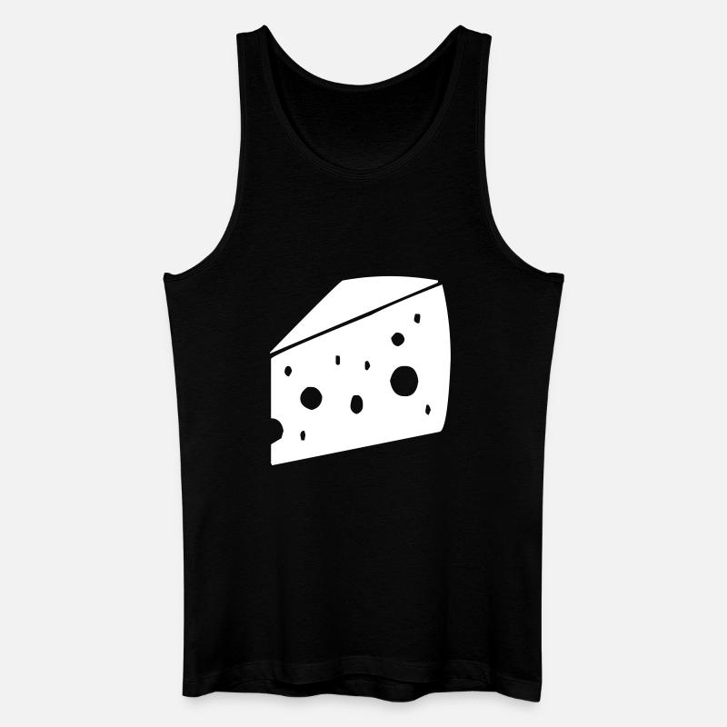 großes Stück Käse mit Löchern - Männer Bio Tank Top - Schwarz