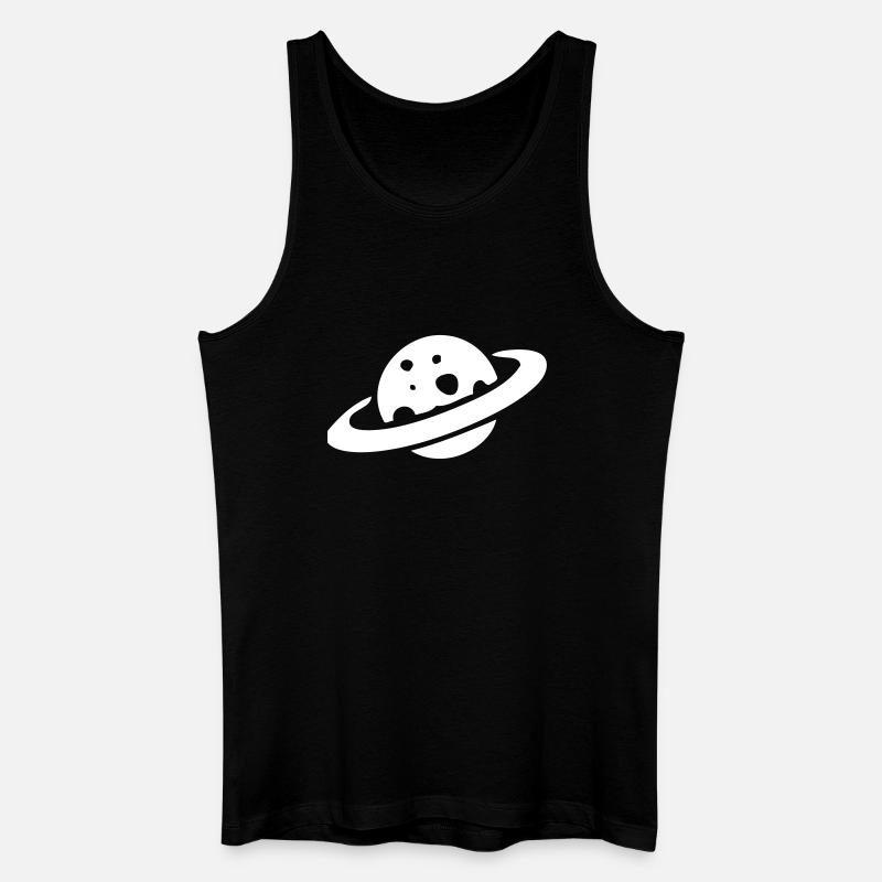 Käseplanet Saturn - Männer Bio Tank Top - Schwarz