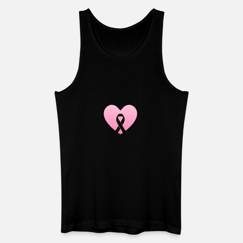 Rosa Herz mit Gewissensbogen - Männer Bio Tank Top - Schwarz