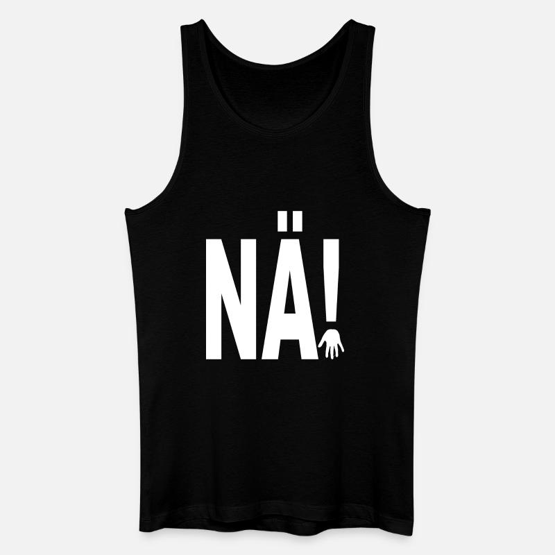 NÄ! - Männer Bio Tank Top - Schwarz