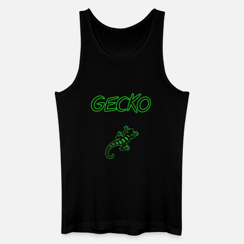 Gecko - Männer Bio Tank Top - Schwarz