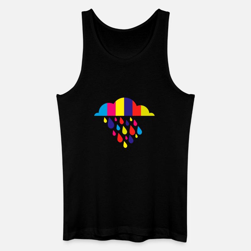bunt herbst regen - Männer Bio Tank Top - Schwarz