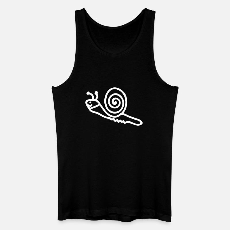 Schnecke - Männer Bio Tank Top - Schwarz