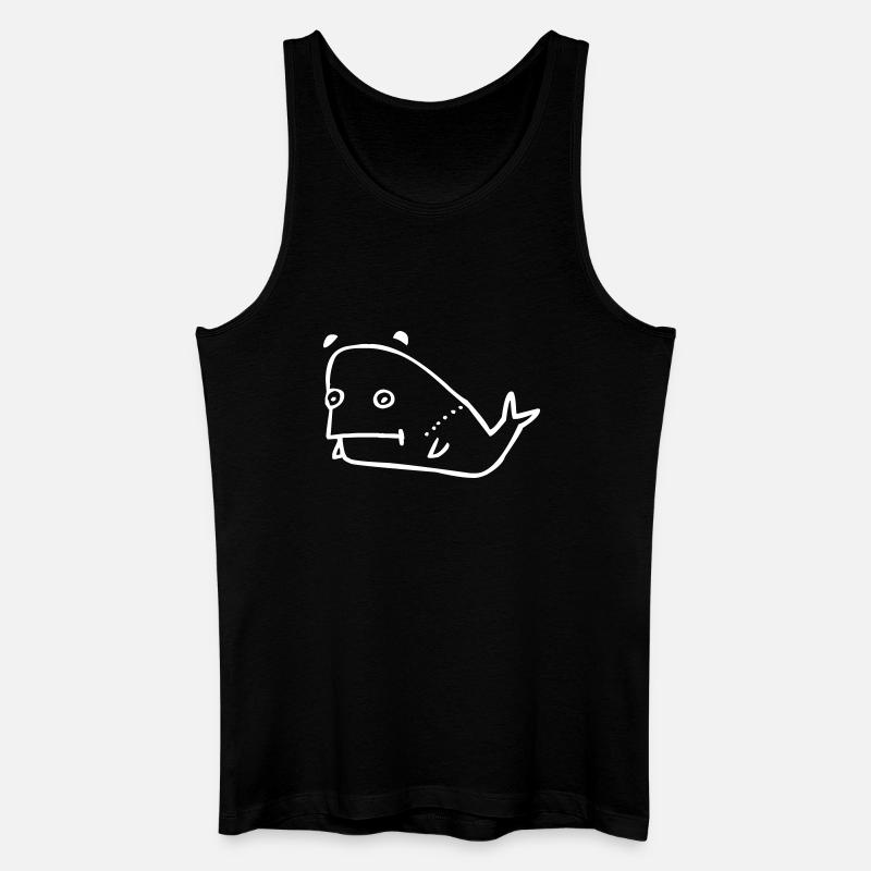 Wal Comic - Männer Bio Tank Top - Schwarz