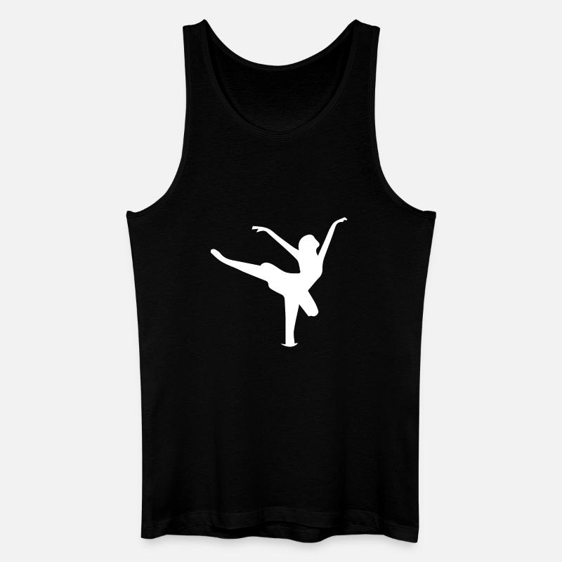 Sprung einer Tänzerin Silhouette - Männer Bio Tank Top - Schwarz