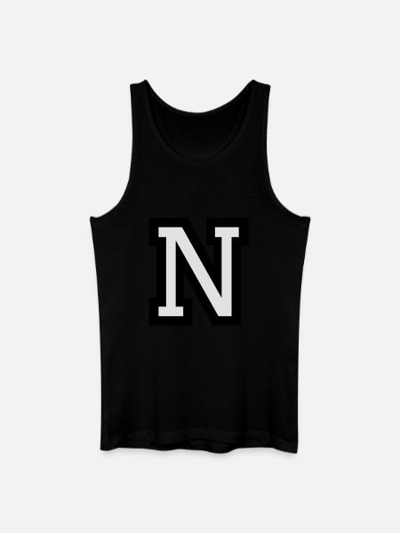 Buchstabe N - Männer Bio Tank Top - Schwarz