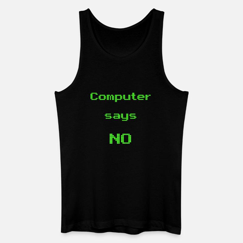 Computer sagt nein - Männer Bio Tank Top - Schwarz