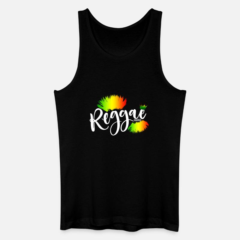 Reggae Rainbow Splash - Männer Bio Tank Top - Schwarz