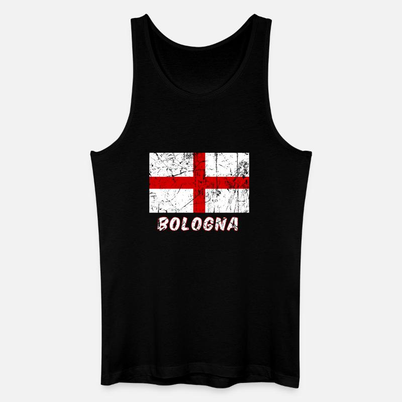 Drapeau Bologne Drapeau Fahne Drapeau drapeau - Débardeur bio Homme - noir