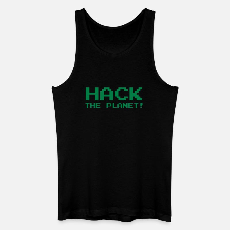 Hack the Planet ! - Männer Bio Tank Top - Schwarz