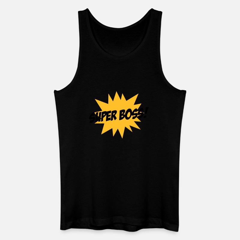 Super Boss ! - Männer Bio Tank Top - Schwarz