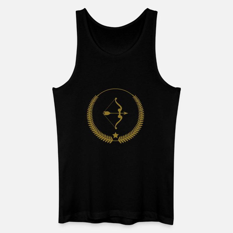 Archery / Bogenschießen / Tir à l'arc - Männer Bio Tank Top - Schwarz