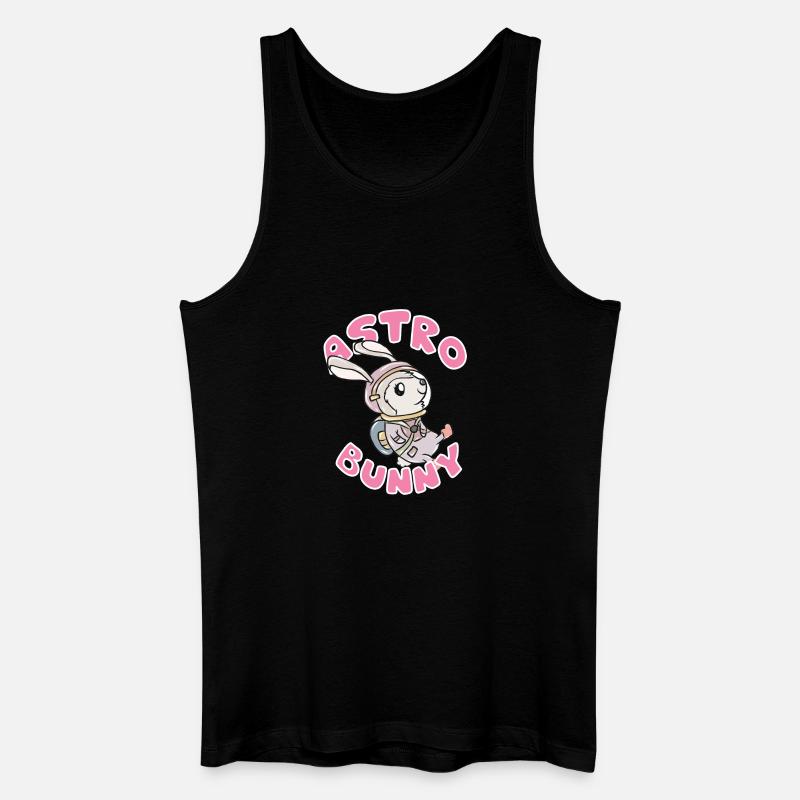 Astronaut Hase - Männer Bio Tank Top - Schwarz
