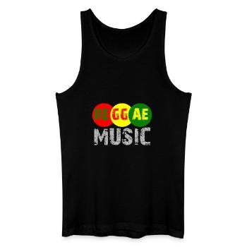 Reggae Musik Farbkreis Logo - Männer Bio Tank Top - Schwarz - Vorne