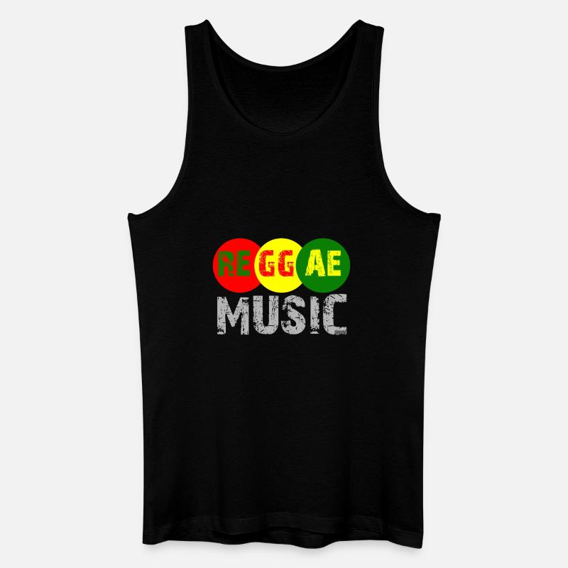 Reggae Musik Farbkreis Logo - Männer Bio Tank Top - Schwarz