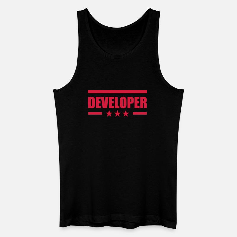 Developer - Männer Bio Tank Top - Schwarz