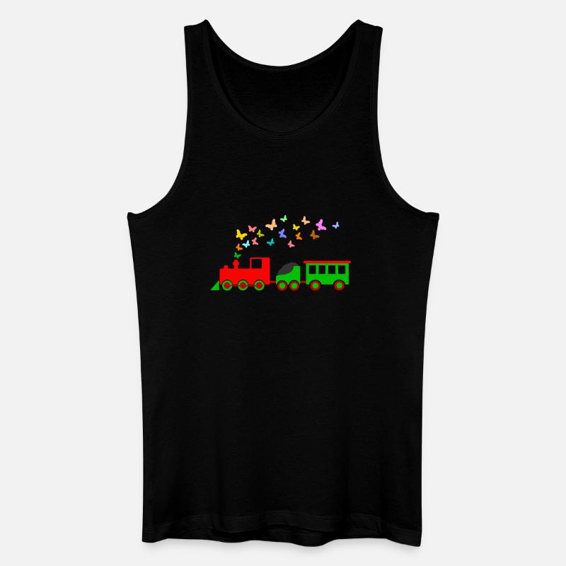 lokomotive eisenbahn kind - Männer Bio Tank Top - Schwarz