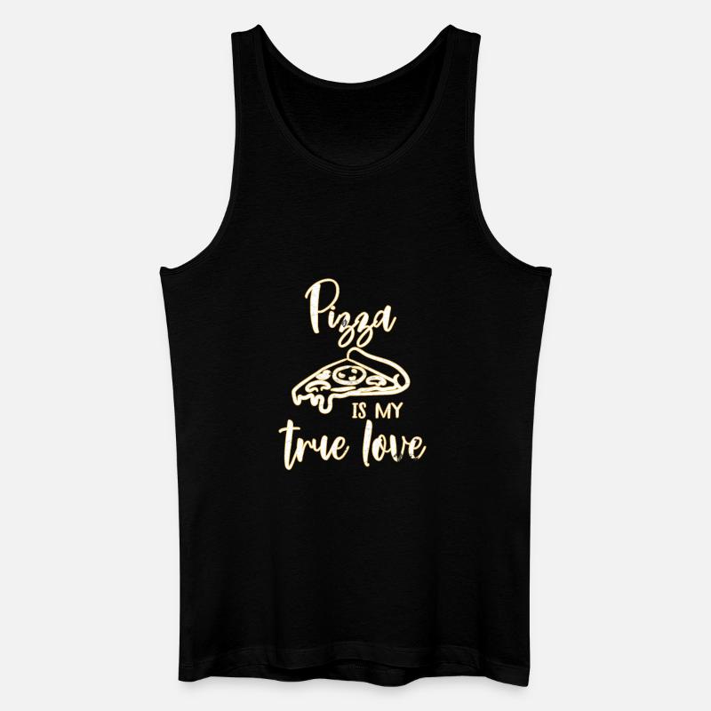 Pizza - Männer Bio Tank Top - Schwarz