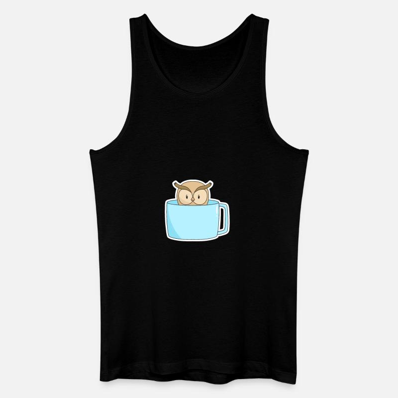 Vogel Kaffee - Männer Bio Tank Top - Schwarz