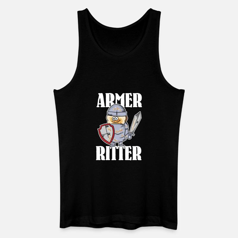 Armer Ritter, Frech Toast - Männer Bio Tank Top - Schwarz