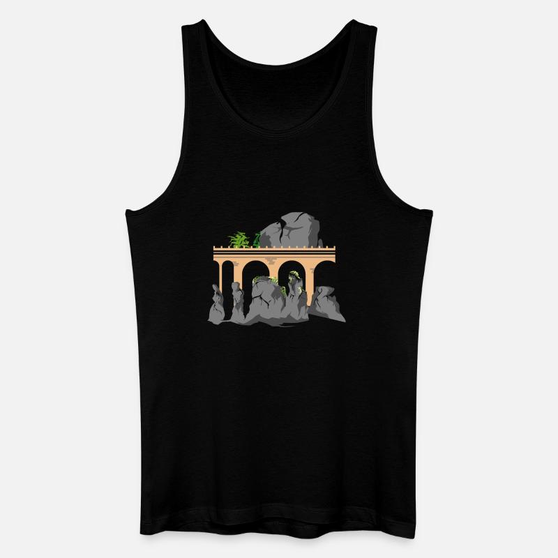 bastei saechsische schweiz berge geschenkidee - Männer Bio Tank Top - Schwarz