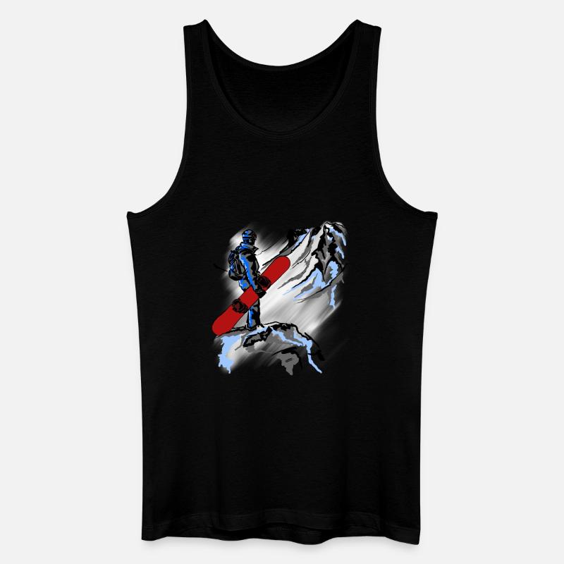 Snowboarding - Männer Bio Tank Top - Schwarz