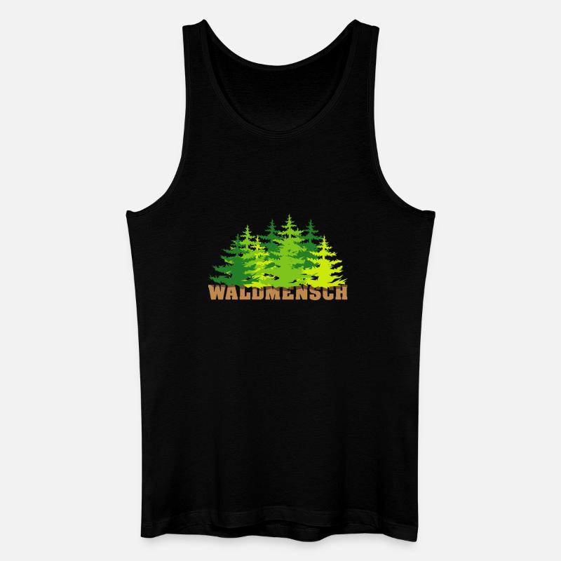 waldmensch wälder baum bäume geschenkidee - Männer Bio Tank Top - Schwarz