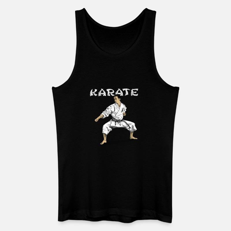 Karate - Männer Bio Tank Top - Schwarz
