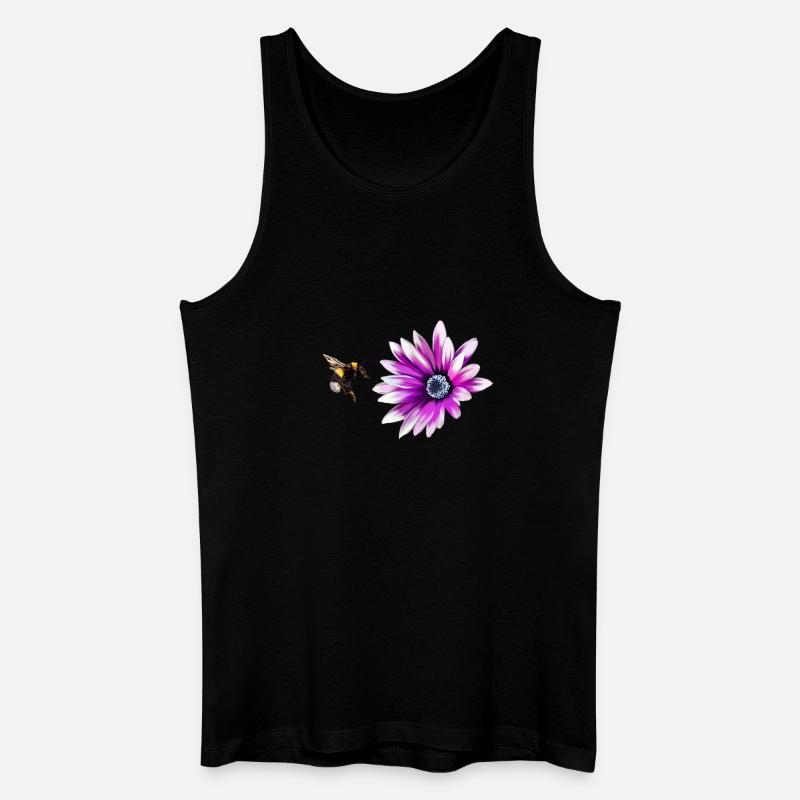 Blume und Hummel - Männer Bio Tank Top - Schwarz
