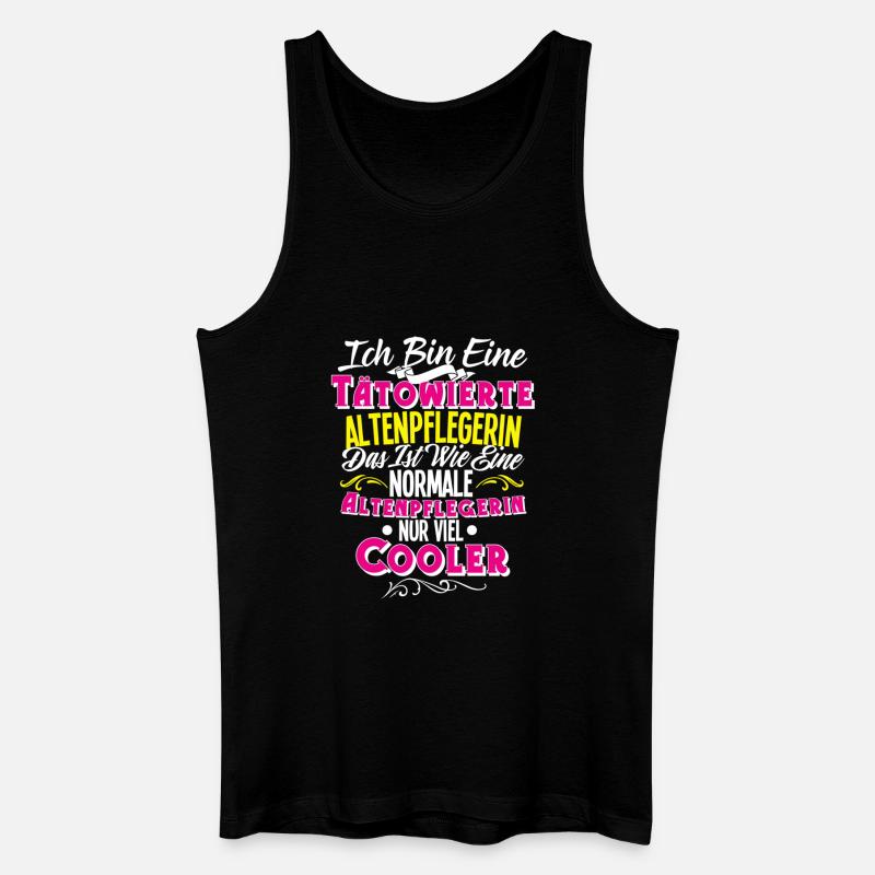 Altenpflegerin Tattoo - Männer Bio Tank Top - Schwarz