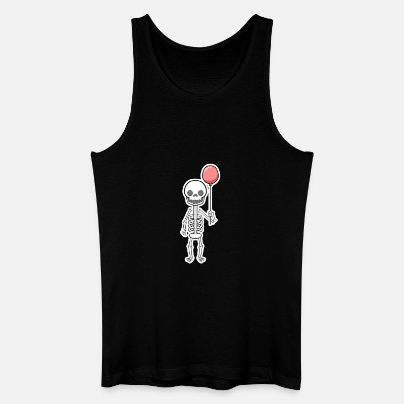 Halloween Skelett - Männer Bio Tank Top - Schwarz