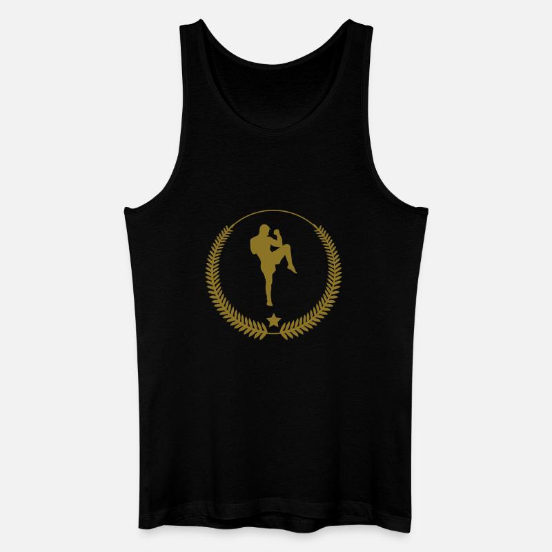 Kickboxen / Kickboxing / Kickboxer / Kick Boxing - Männer Bio Tank Top - Schwarz