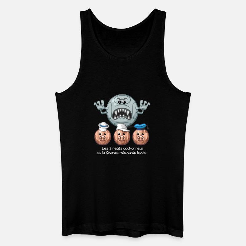 Les 3 petits cochonnets - Männer Bio Tank Top - Schwarz