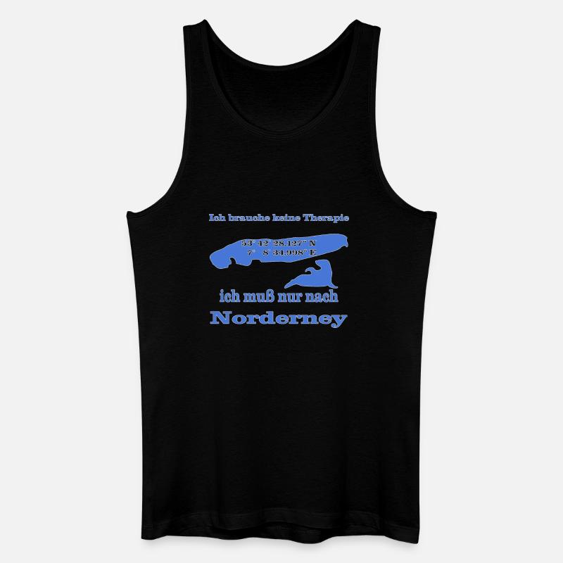 Norderney Insel Urlaub - Männer Bio Tank Top - Schwarz