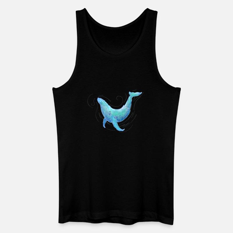 Humpback Whale - Männer Bio Tank Top - Schwarz