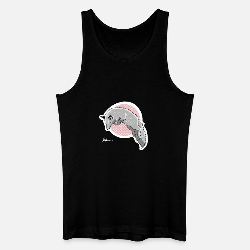 Jagd Schneefuchs - Männer Bio Tank Top - Schwarz