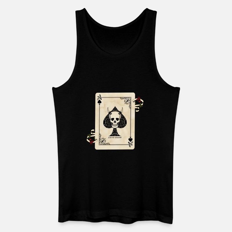 Todeskarte / Pik-Ass - Männer Bio Tank Top - Schwarz