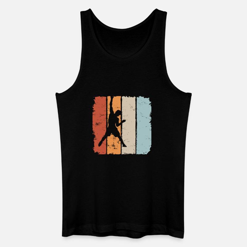 Klettern climbing Kletterer Bergsteigen Gipfel - Männer Bio Tank Top - Schwarz