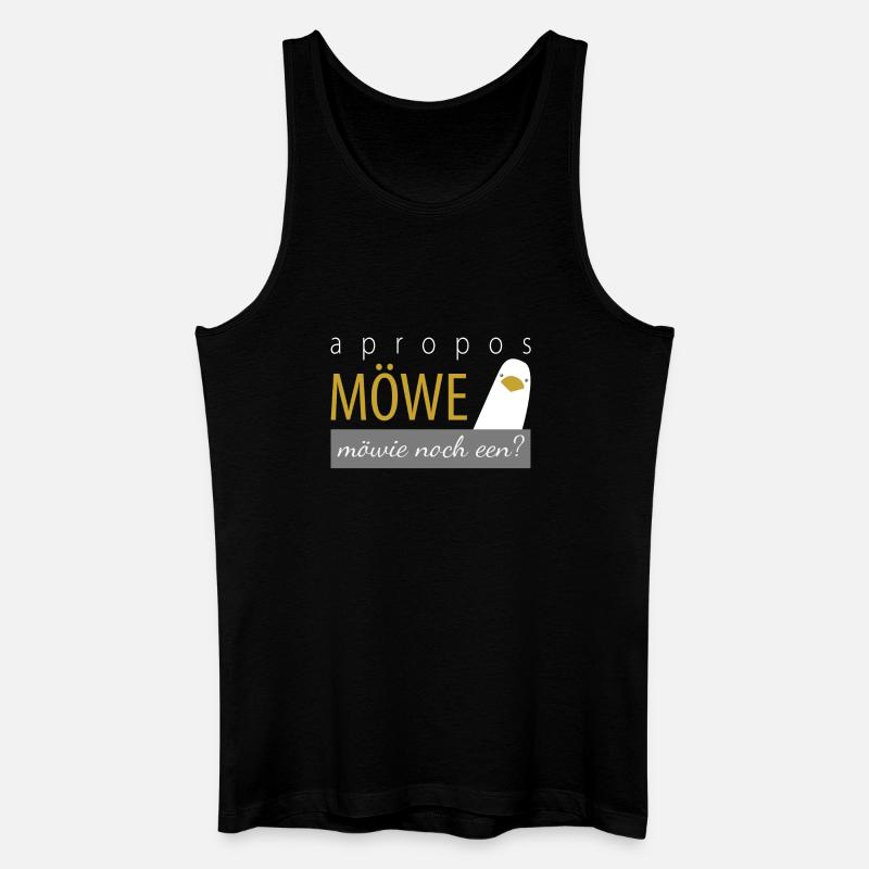 apropos Möwe - möwie noch een? - Männer Bio Tank Top - Schwarz