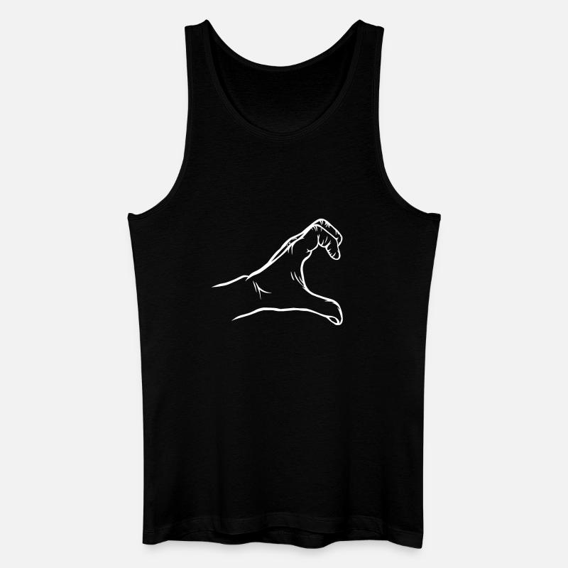Love Hands Partner Design - Männer Bio Tank Top - Schwarz