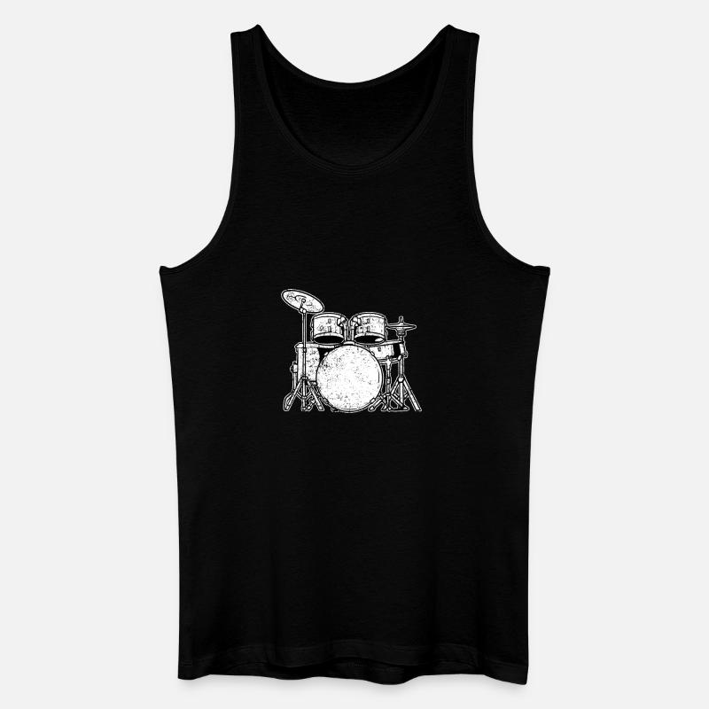 Schlagzeug Schlagzeuger - Männer Bio Tank Top - Schwarz