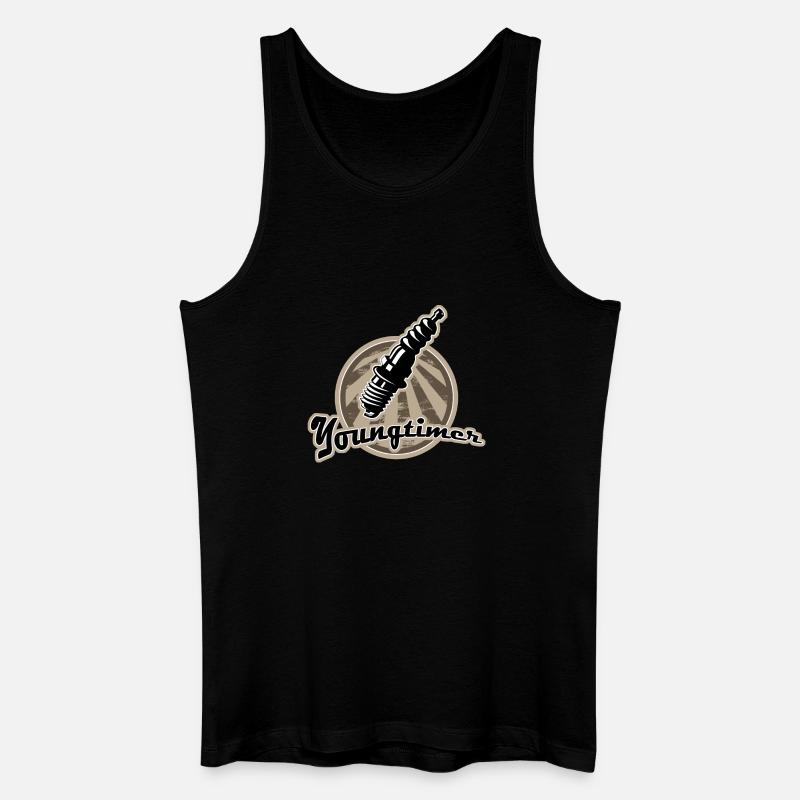 Youngtimer Zuendkerze Retro - Männer Bio Tank Top - Schwarz