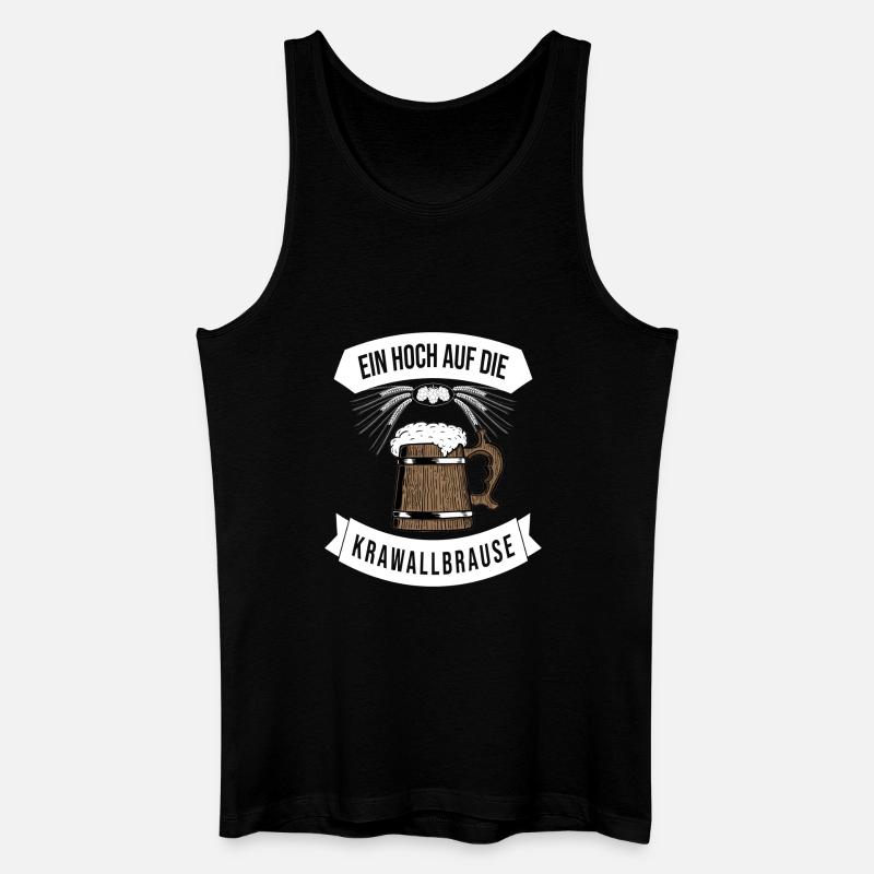 Kraftvolles Biergarten-Design mit Spruch - Männer Bio Tank Top - Schwarz